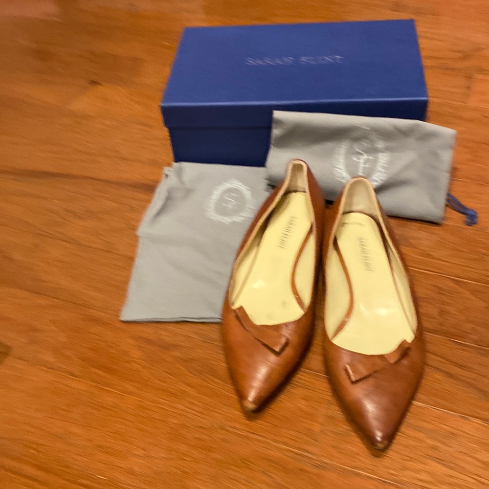 Sarah Flint Natalie flat in Saddle Vachetta